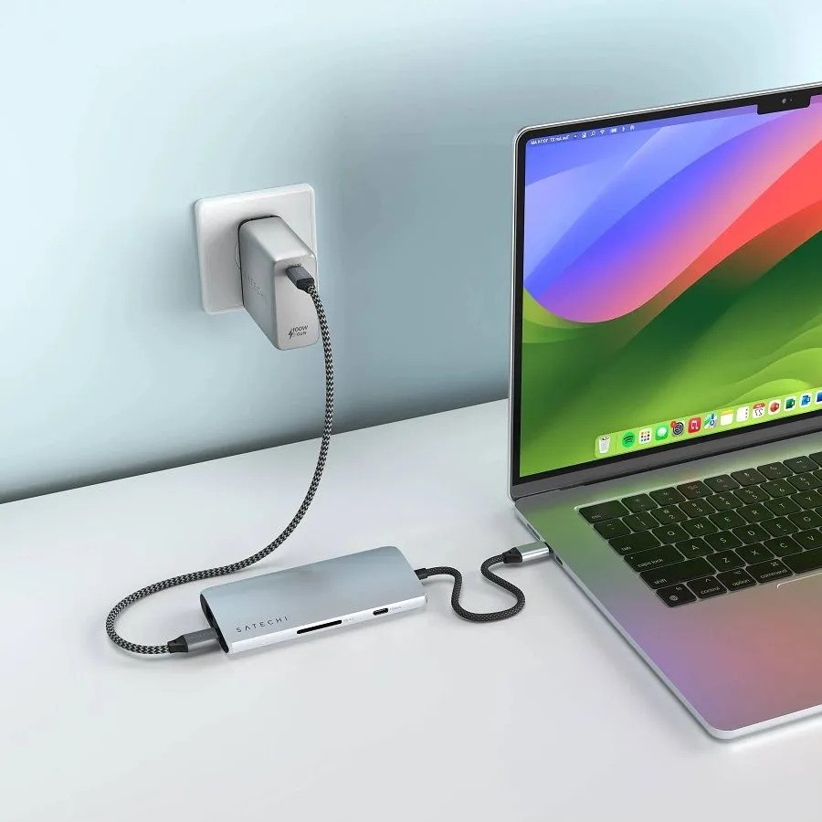 Адаптер Satechi USB-C Multiport Adapter 8K with Ethernet V3 (серебристый)