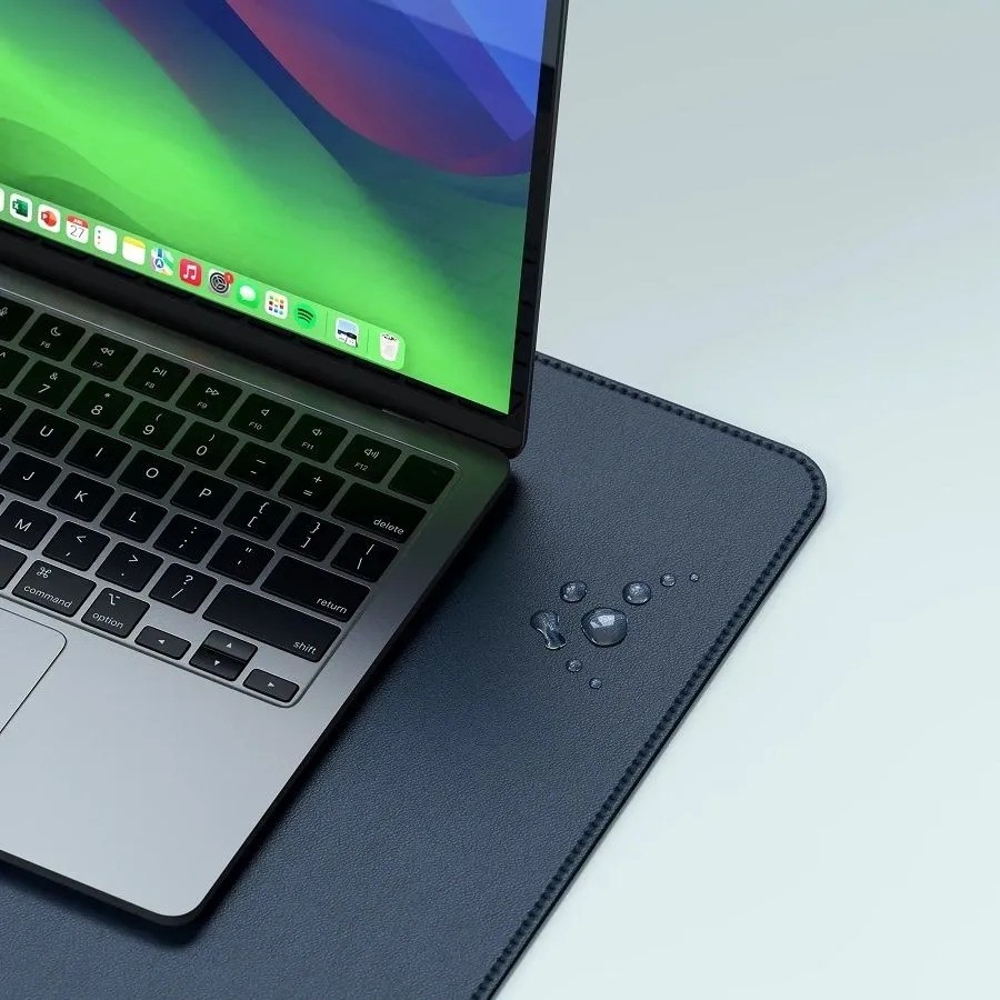 Коврик для мыши и клавиатуры Satechi Vegan-Leather Premium Desk Mat (синий)