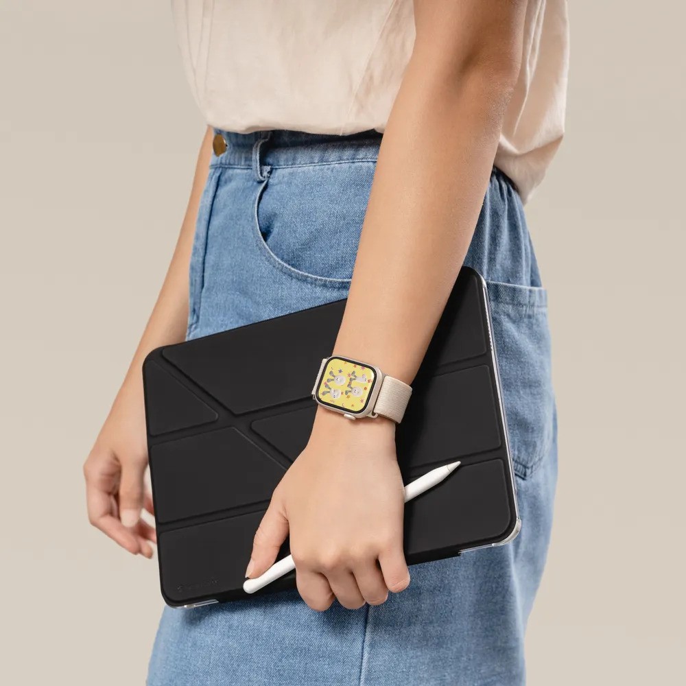 Ремешок для часов SwitchEasy SAW459161SI23 Flex Woven Nylon Watch Loop (для Apple Watch 42/44/45/49mm, бежевый)