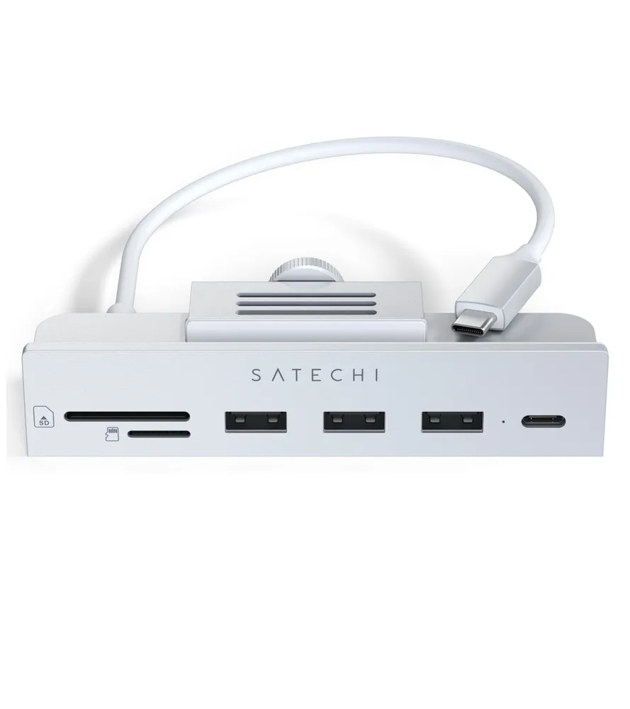 Хаб Satechi Aluminum USB-C Clamp Hub (для iMac 24'', серебристый)