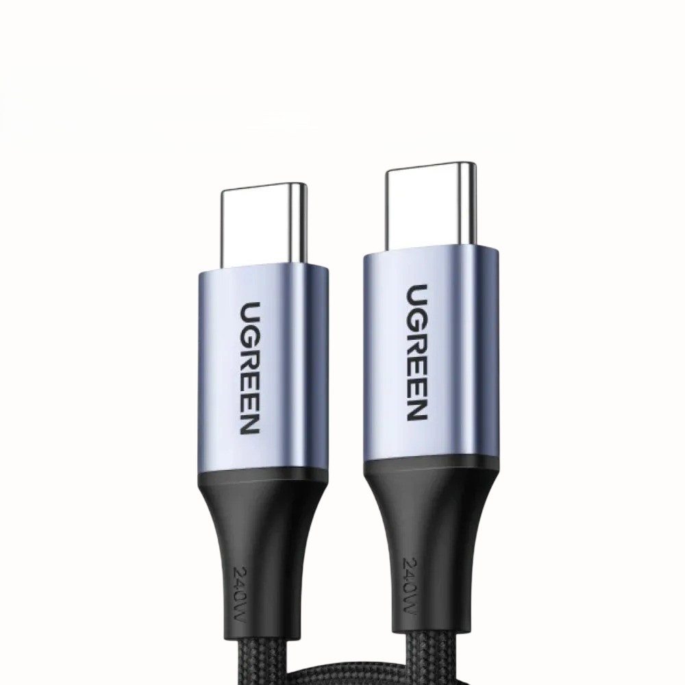 Кабель UGREEN US535 USB-C to USB-C 240WPD Fast Charging Cable (1м, серый)