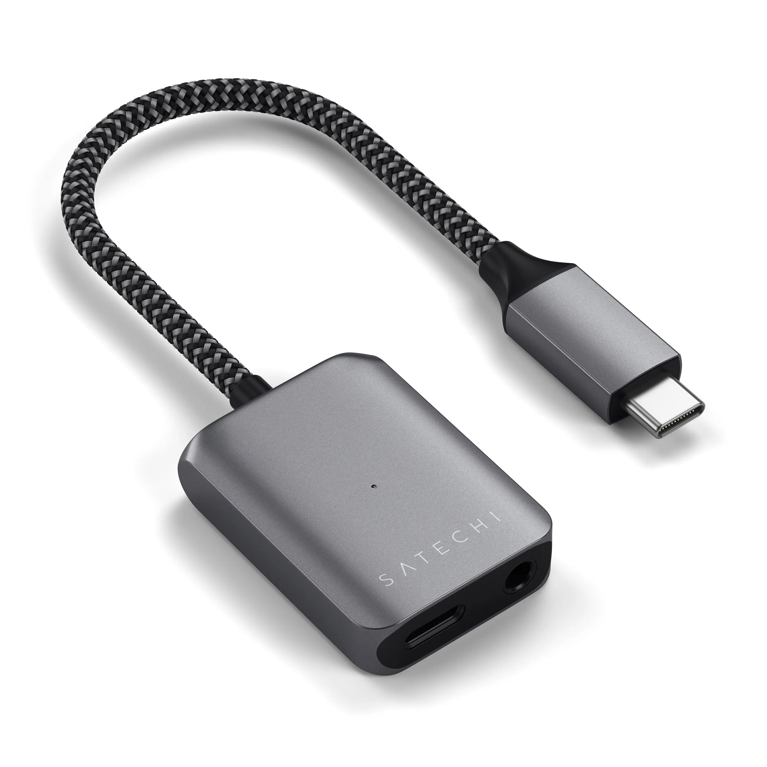 Адаптер Satechi USB-C to Audio PD Charger Adapter (серый)