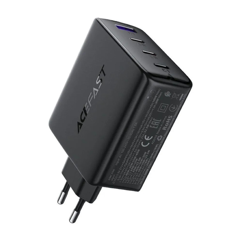 Зарядное устройство ACEFAST A94 3xUSB-C&USB-A (черный)