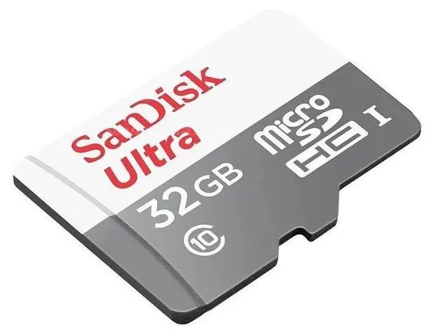 Карта памяти SanDisk Ultra microSDHC (32 ГБ, белый/серый)