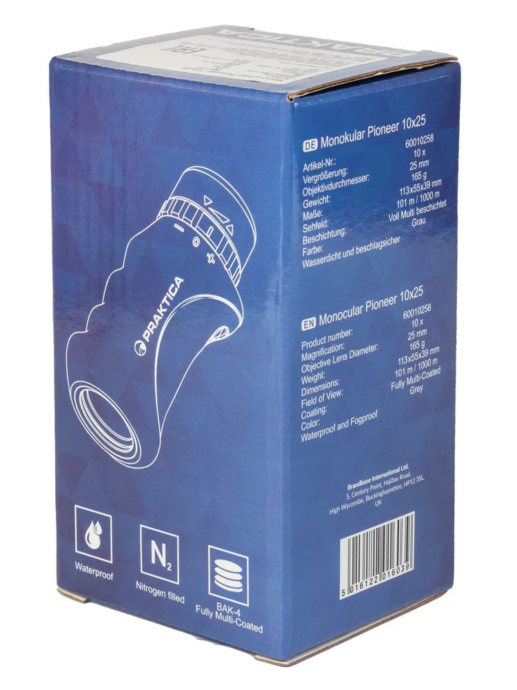 Монокуляр Praktica Pioneer 10x25 WP (серый)