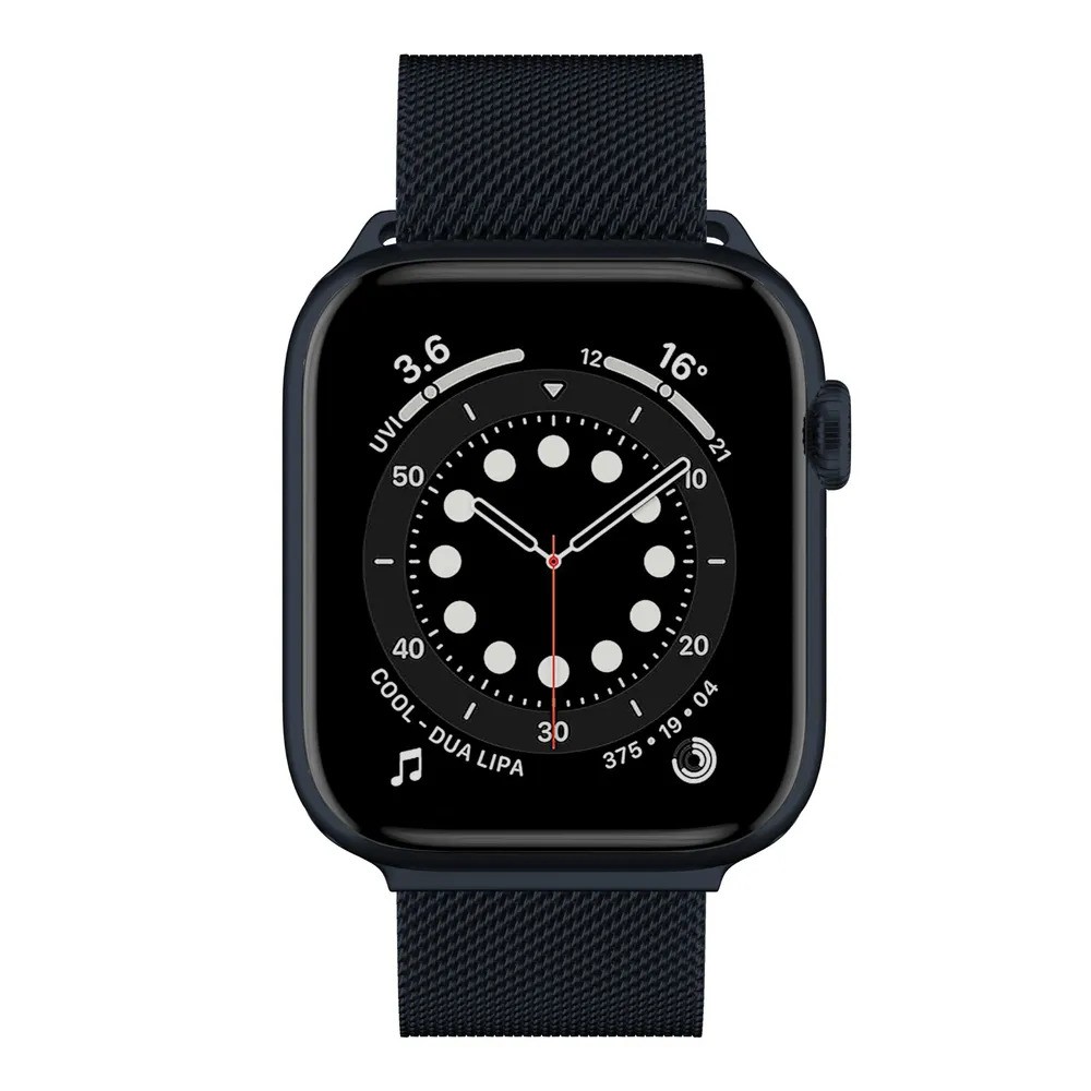 Ремешок для часов SwitchEasy Mesh Stainless Steel Watch Loop (для Apple Watch 42/44/45/49mm, полуночный серый)