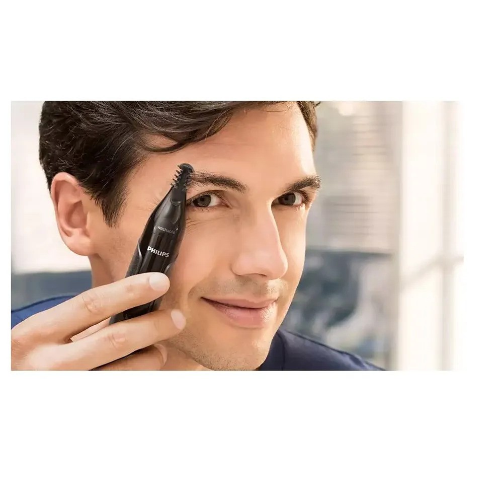 Триммер для носа, ушей и бровей Philips Series 3000 NT3650/16 (черный/серый)