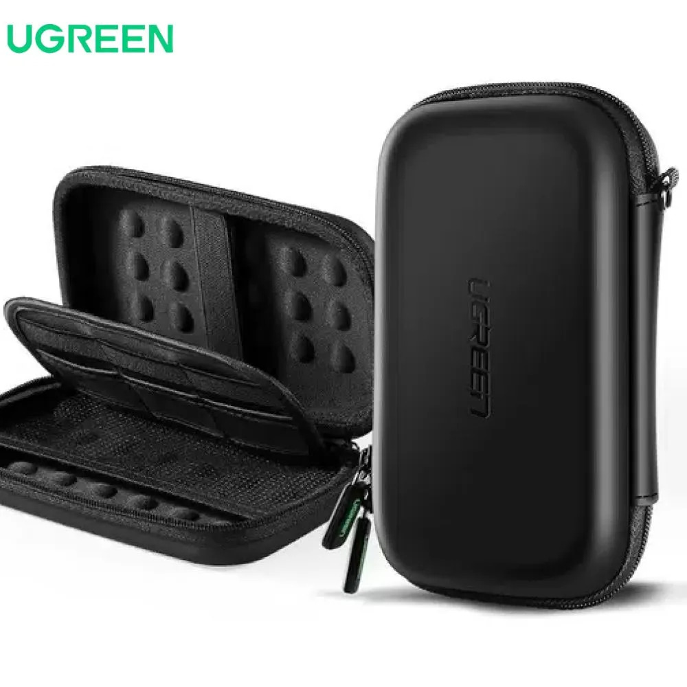 Органайзер UGREEN LP128 Hard Disk Storage (для кабелей, наушников и жестких дисков, L, черный)