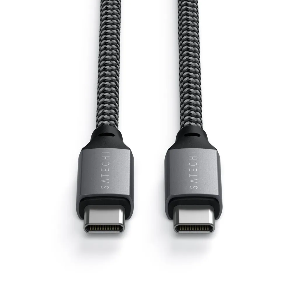 Кабель Satechi USB-C to USB-C 100W (2м, серый космос)