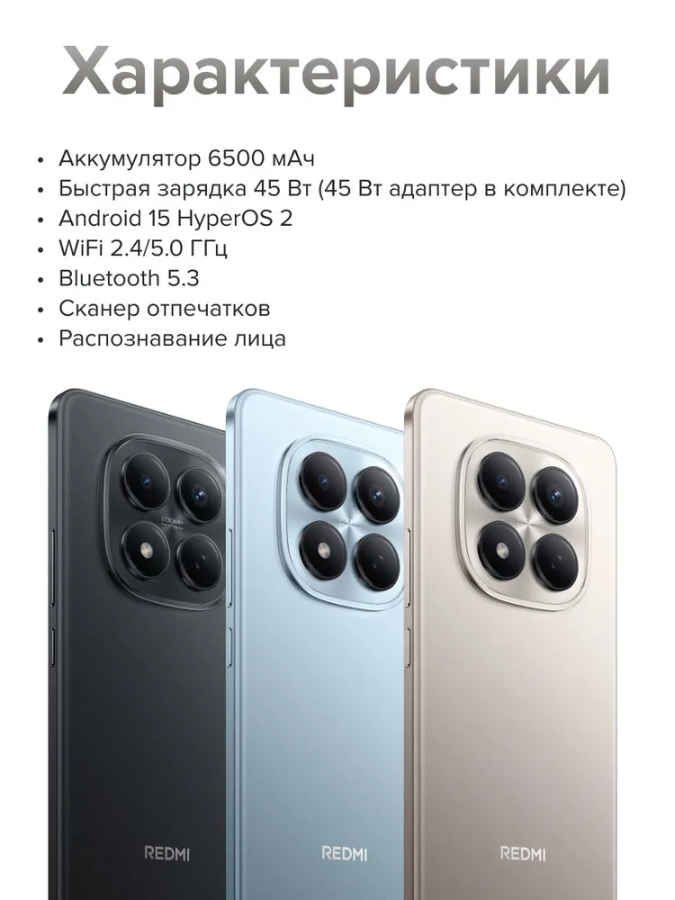 Xiaomi Redmi Note 15 Pro 8/256 (серый)