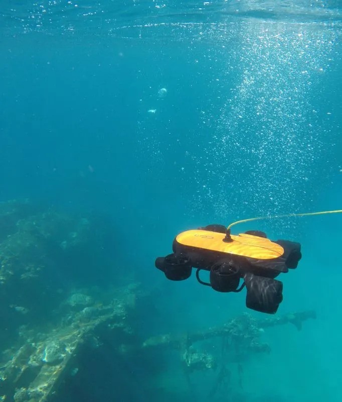 Подводный дрон Geneinno Titan 150M (черный/оранжевый)