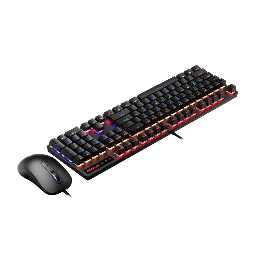 Игровой проводной механический комплект клавиатура+мышь Rapoo V150S (черный)