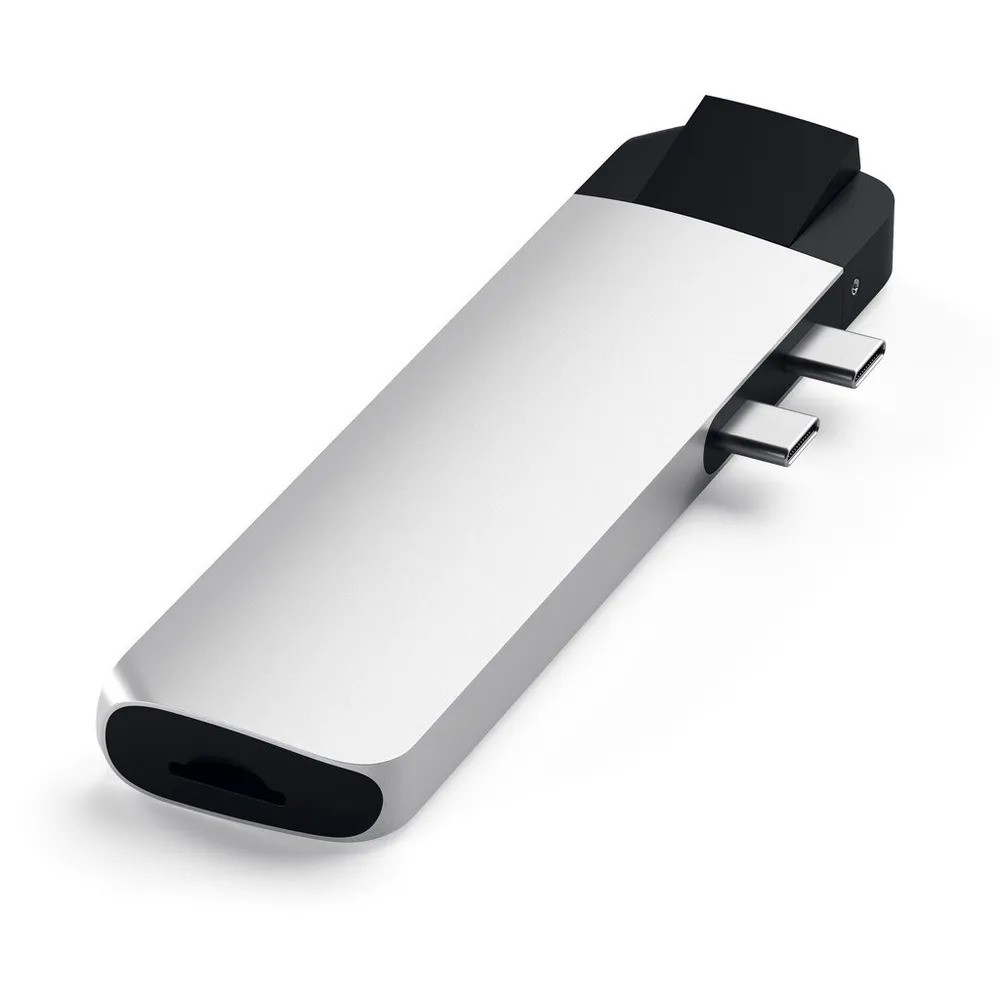 USB-хаб Satechi Aluminum Pro Hub with Ethernet & 4K HDMI (серебристый)