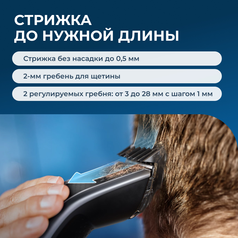 Машинка для стрижки волос Philips HC5630/15 (серый/черный)