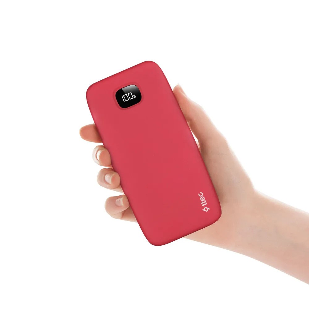 Внешний аккумулятор TTEC ChargeUp LCD 10000mAh (красный)