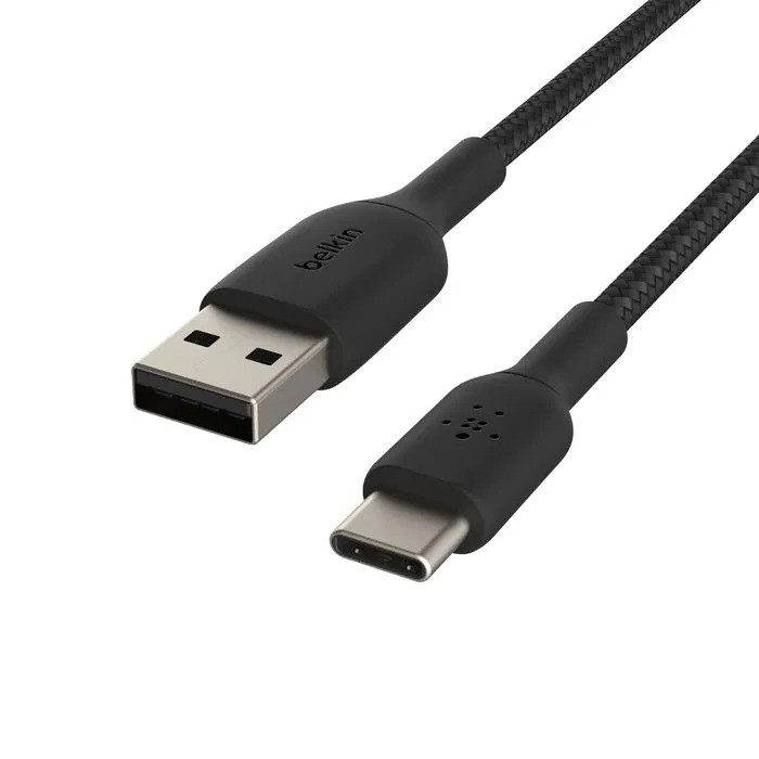 Кабель Belkin BoostCharge USB-A to USB-C Braided Cable (2М, черный)