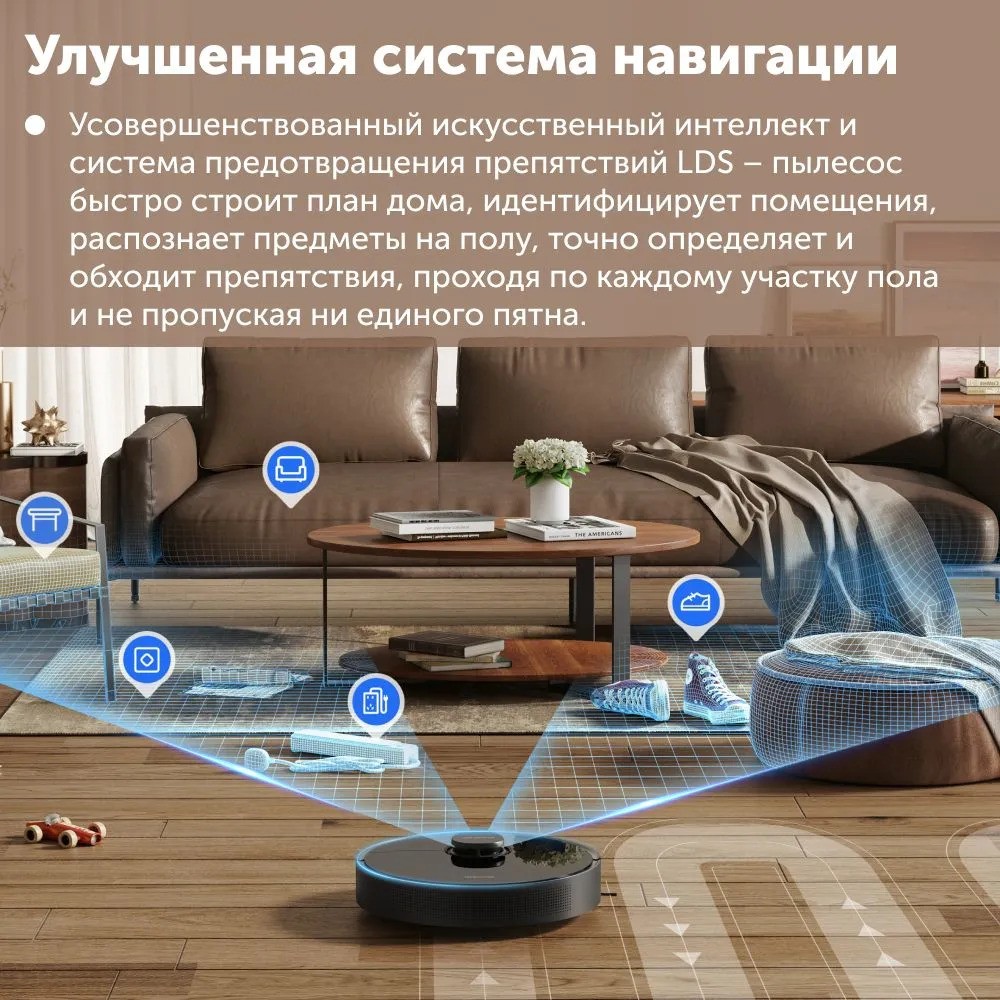 Робот-пылесос Dreame D10s Pro (черный)