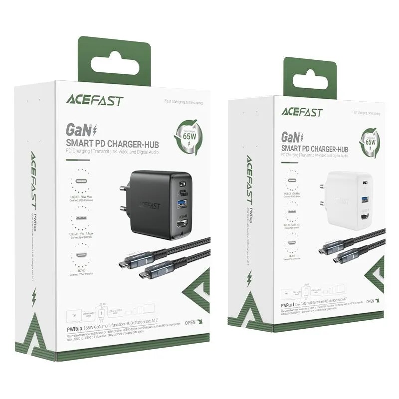 Сетевое зарядное устройство ACEFAST A17 (черный)