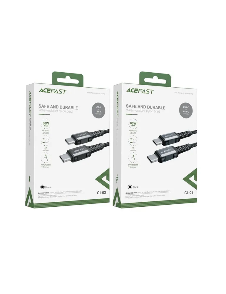 Кабель ACEFAST C1-03 USB-C to USB-C (черный)
