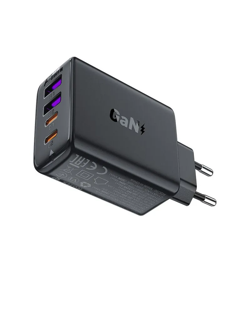 Зарядное устройство ACEFAST A61 PD45W GaN 2xUSB-C+2xUSB-A (черный)