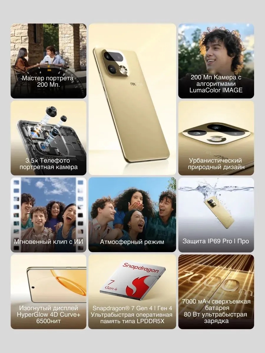 Смартфон Realme 16 Pro+ 5G 8/256 (серый)