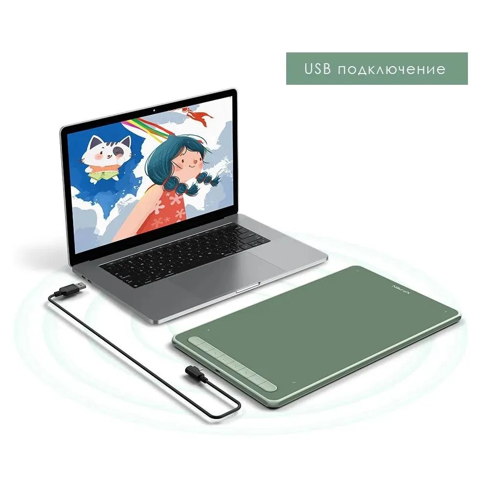Графический планшет XPPen Deco L (зеленый)