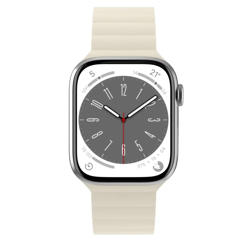 Ремешок для часов SwitchEasy MAW245078SI22 Skin Silicone Magnetic Watch Band (для Apple Watch 42/44/45mm, бежевый)