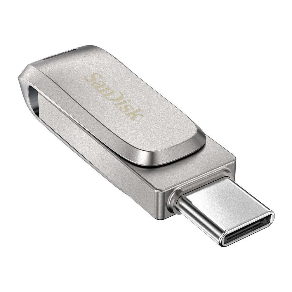 Флеш-накопитель SanDisk Ultra Dual Drive Luxe (64 ГБ, серебристый)