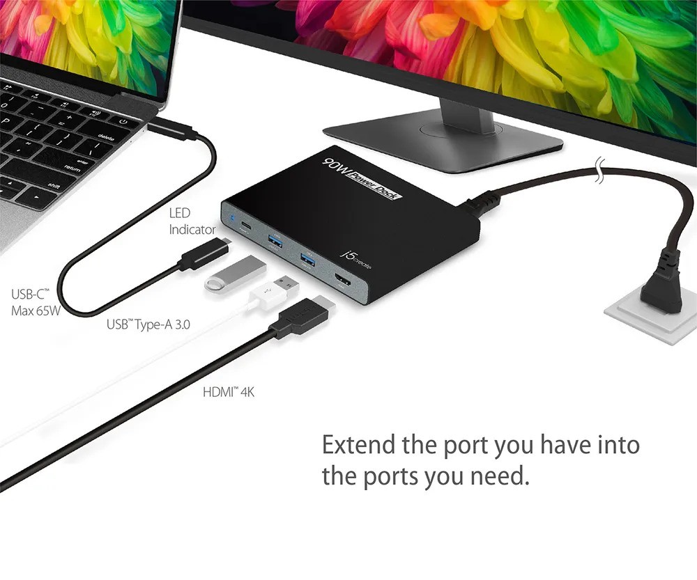 Док-станция j5create 90W (серый)