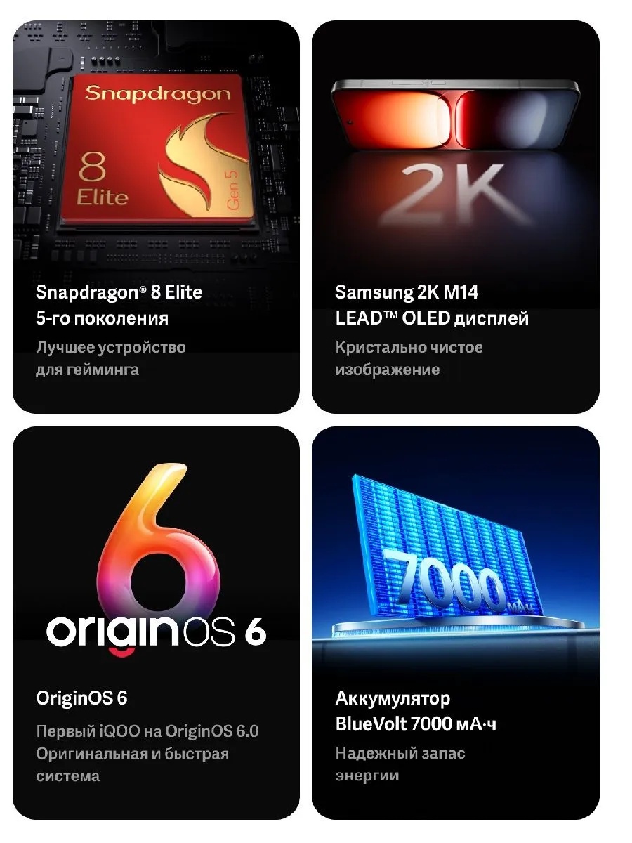 Смартфон iQOO 15 16/512 (серый)