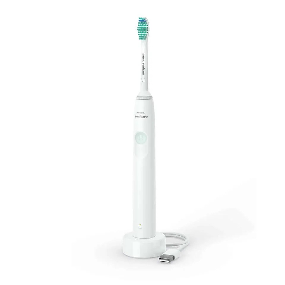 Электрическая зубная щетка Philips Sonicare Series 1100 (белый/зеленый)