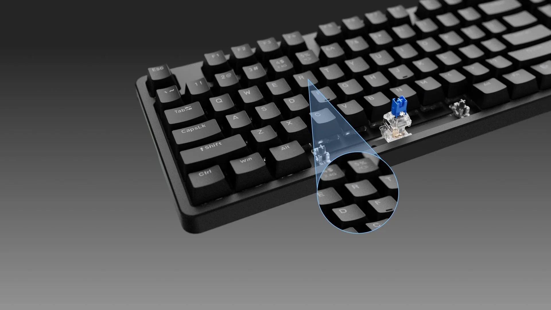 Игровой проводной механический комплект клавиатура+мышь Rapoo V185S (черный)