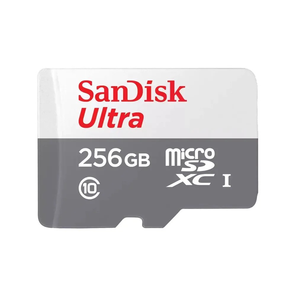 Карта памяти SanDisk Ultra microSDXC (256 ГБ, серый)