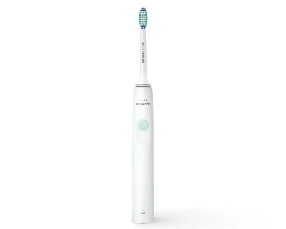 Электрическая зубная щетка Philips Sonicare Series 1100 (белый/зеленый)