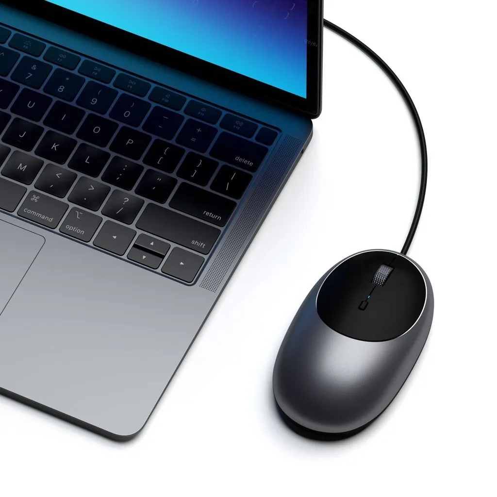 Мышь проводная Satechi C1 (USB-C, серый космос)