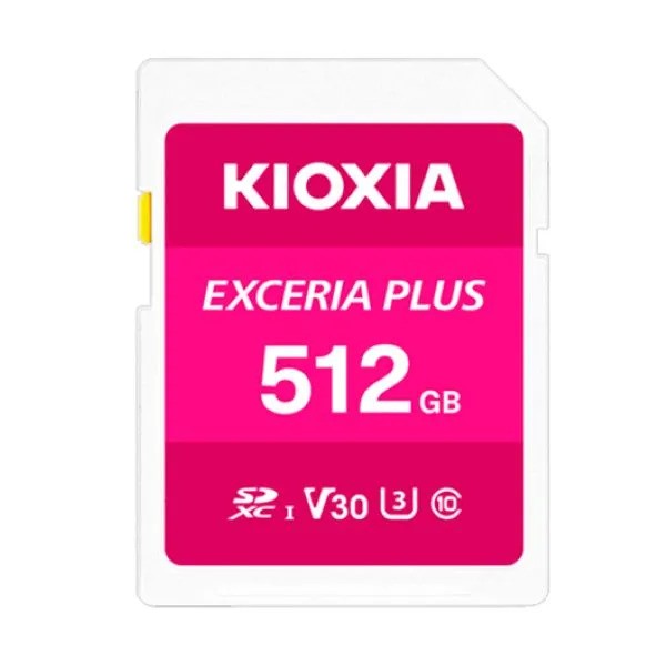 Карта памяти KIOXIA EXCERIA PLUS SDXC Class 10, V30, U3 (512 ГБ)