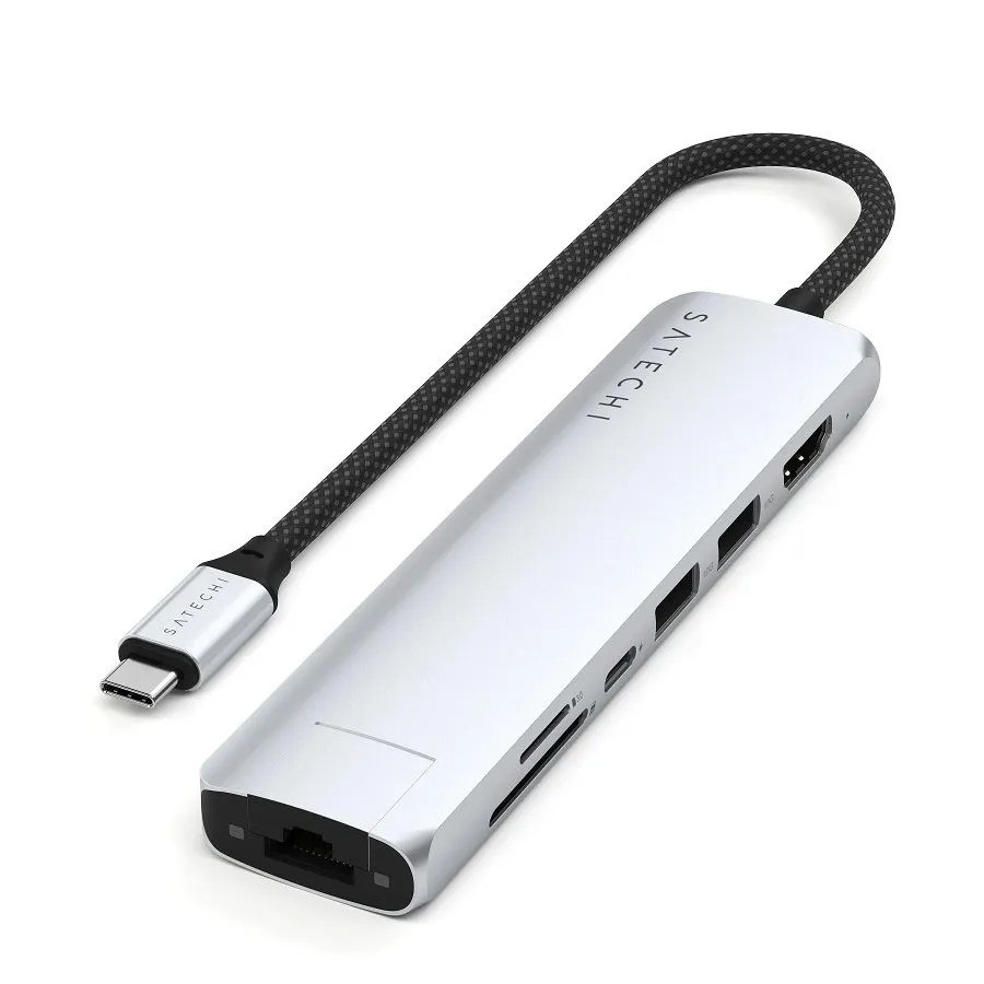 Адаптер Satechi 7-in-1 USB-C (7-в-1, серебристый)