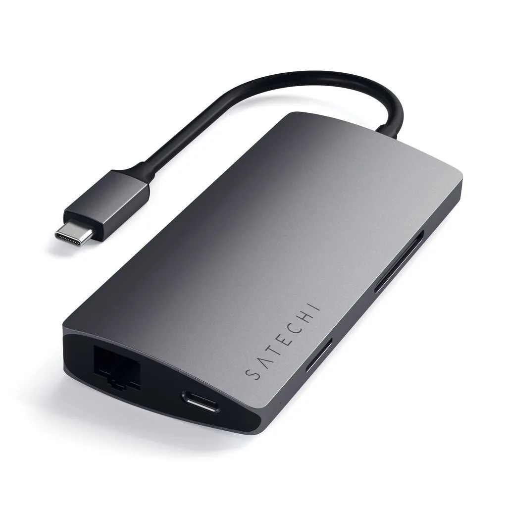 Адаптер Satechi Aluminum Multi-Port Adapter V2 (серый космос)