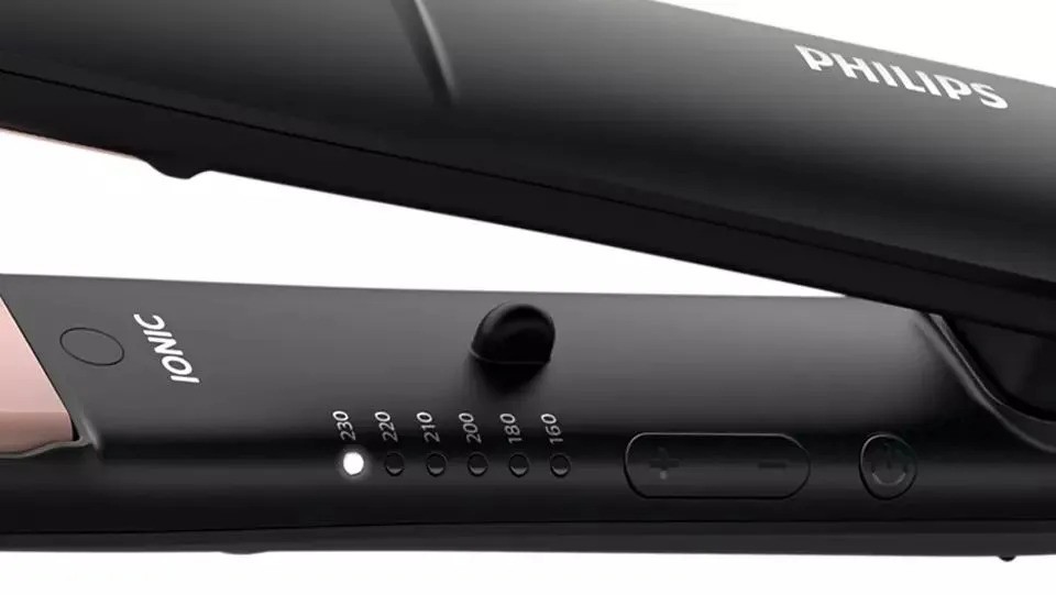 Выпрямитель для волос Philips BHS378/00 (черный/розовый)