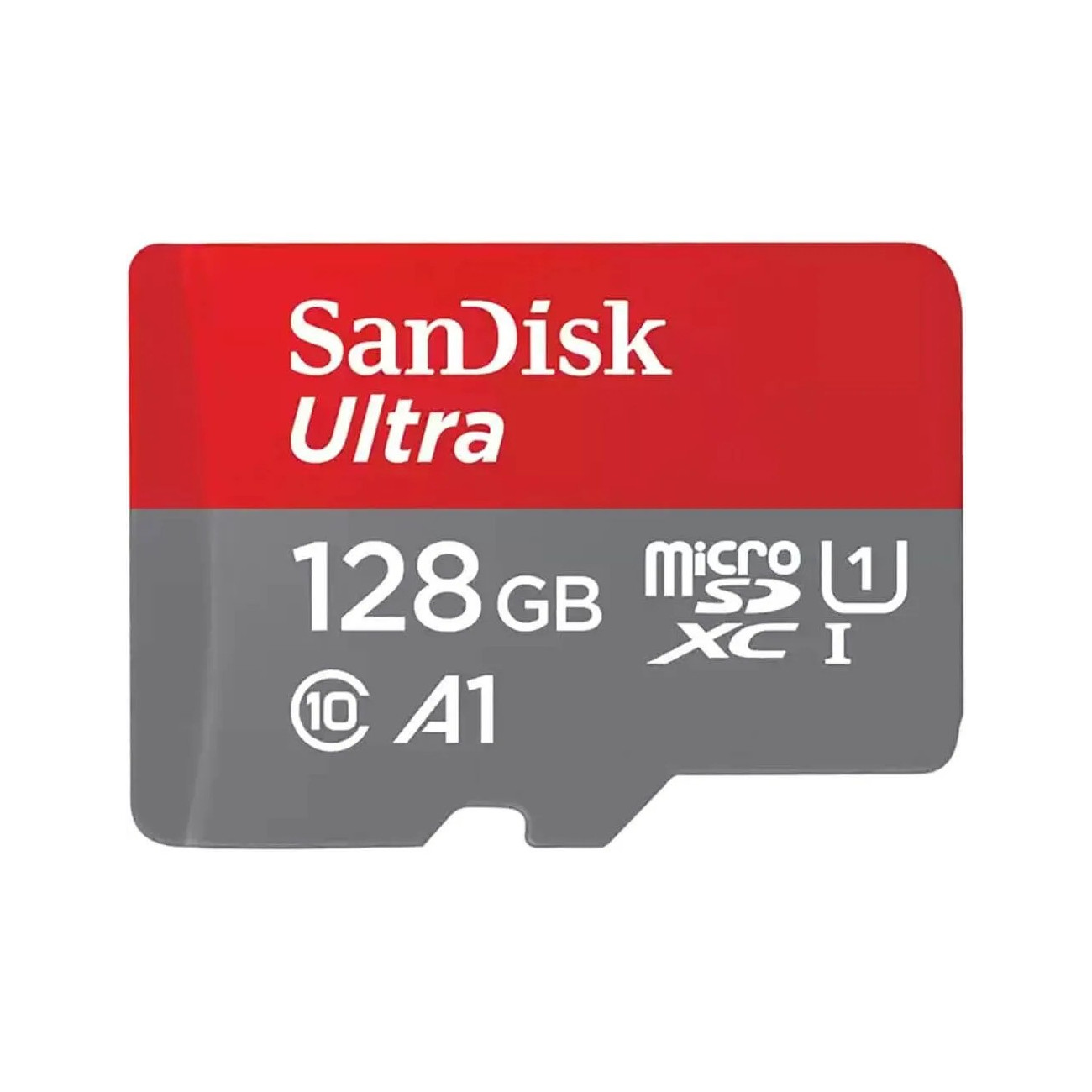 Карта памяти SanDisk Ultra microSDXC UHS-I (128 ГБ, красный/серый)