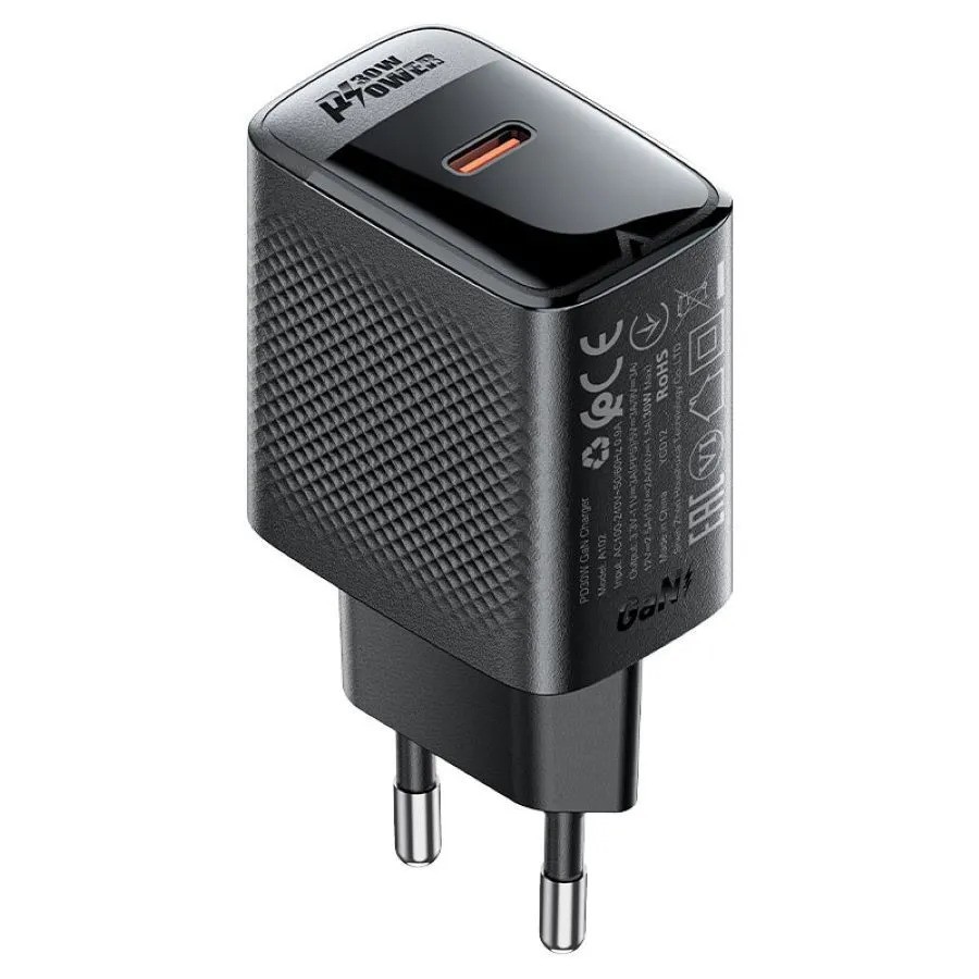 Зарядное устройство ACEFAST A102 PD30W Gan USB-C (черный)