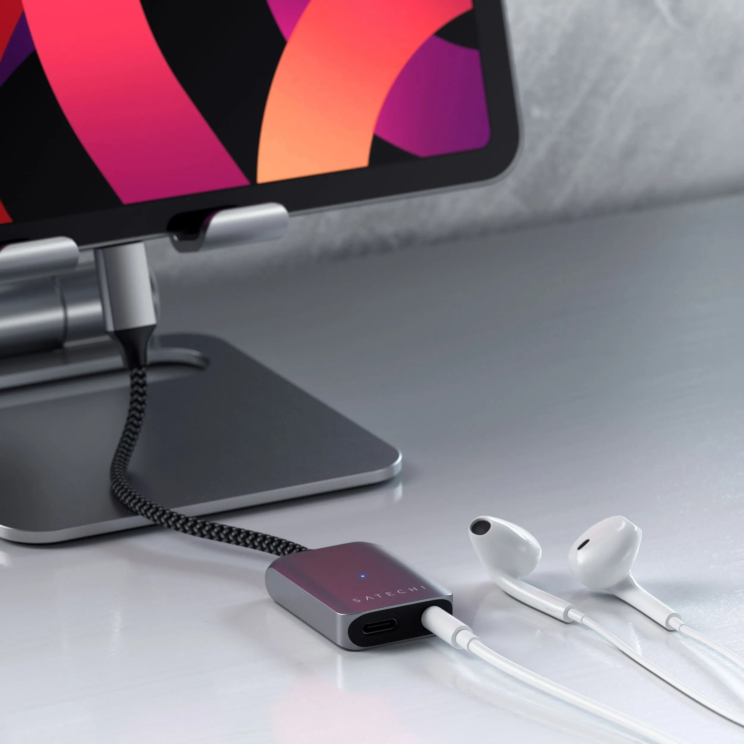 Адаптер Satechi USB-C to Audio PD Charger Adapter (серый)