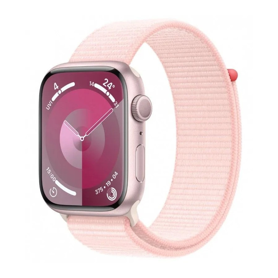 Умные часы Apple Watch Series 9 GPS Pink Aluminium Case with Light Pink Sport Loop (41mm, розовый)