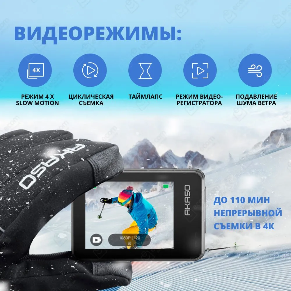 Экшн-камера AKASO BRAVE 7 (серый)