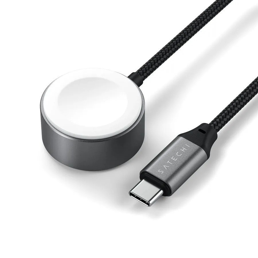 Зарядный кабель Satechi USB-C Magnetic Fast-Charging Cable (для Apple Watch, серый)