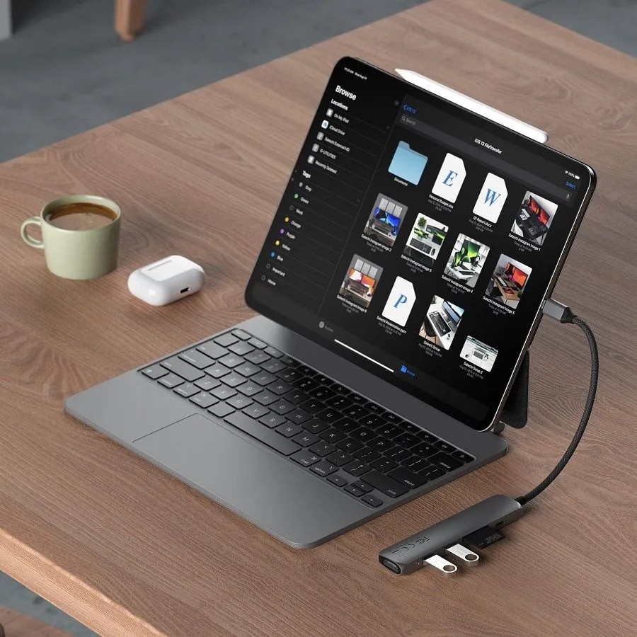 Адаптер Satechi 6-in-1 USB-C (6-в-1, серый)