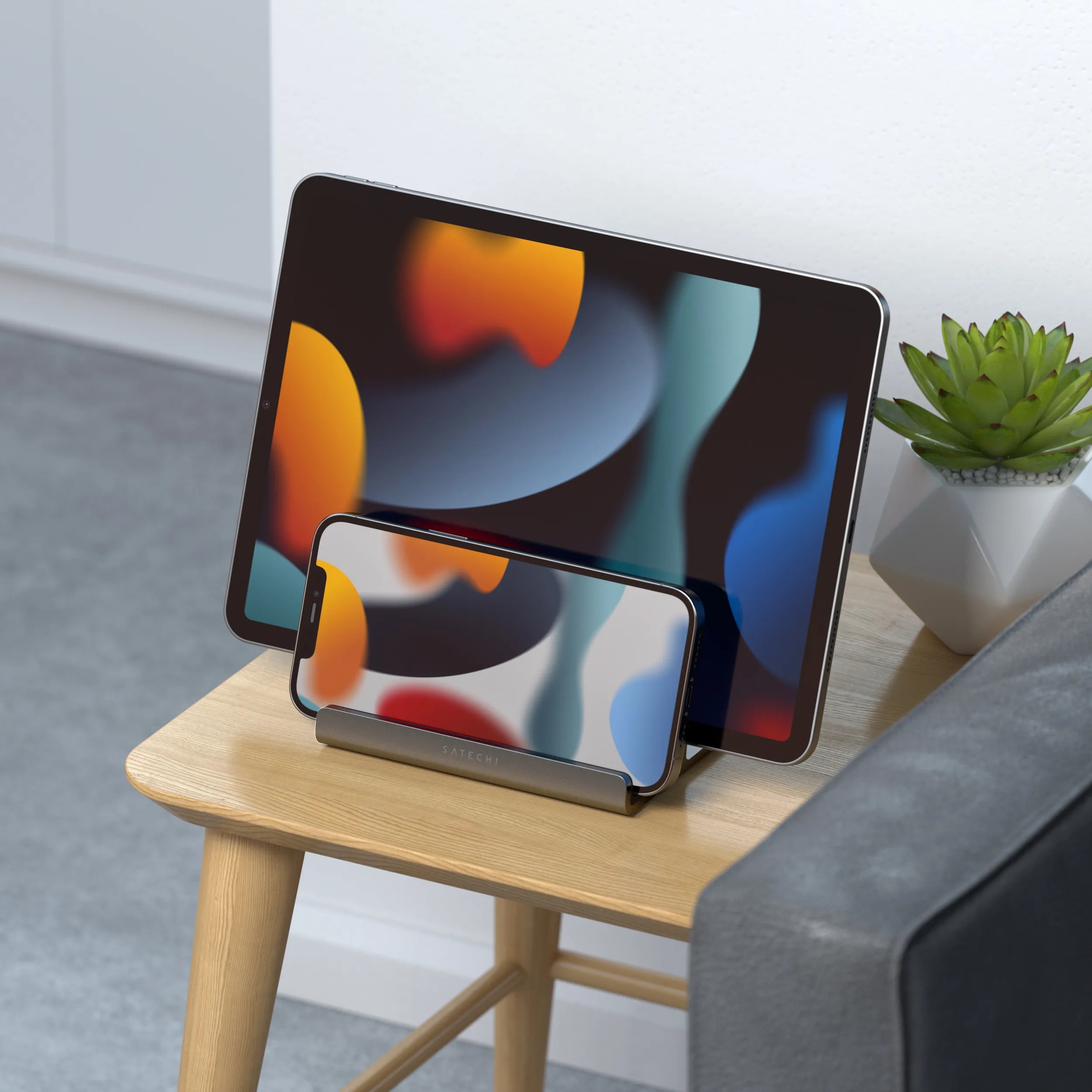 Подставка Satechi Dual Vertical Laptop Stand (серый)