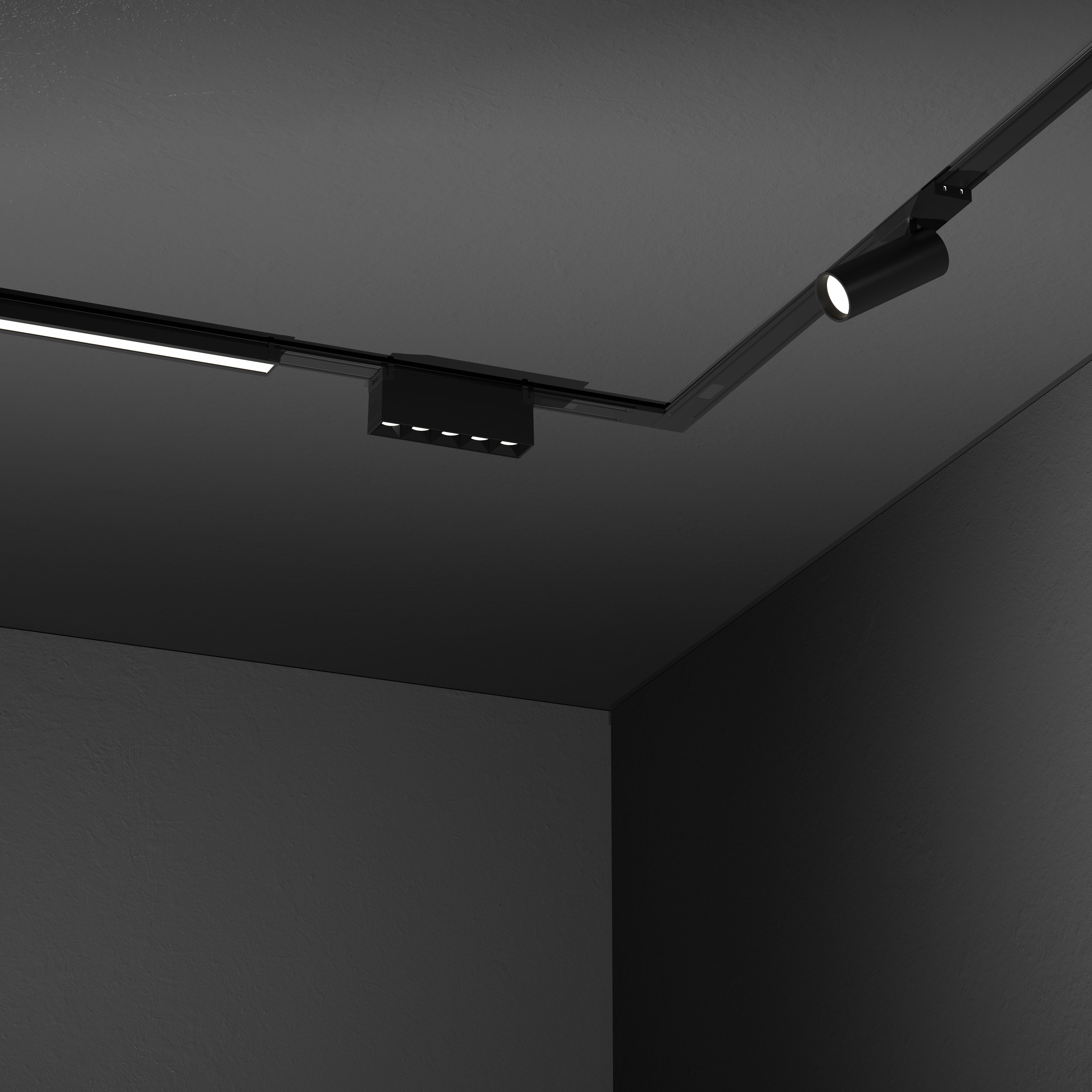 Магнитный шинотрек Yeelight Pro P20 Surface mounted magnetic track (ультратонкий, накладной, 150 см, черный)