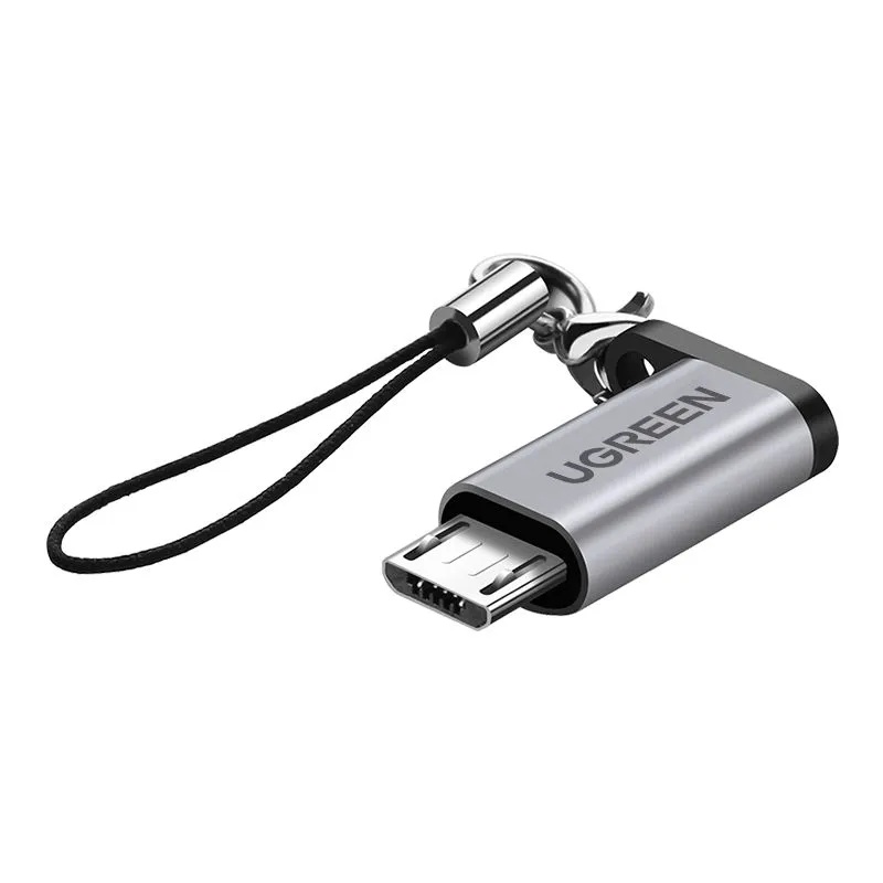 Адаптер UGREEN US282 USB-C Female to Micro USB Male (серый)