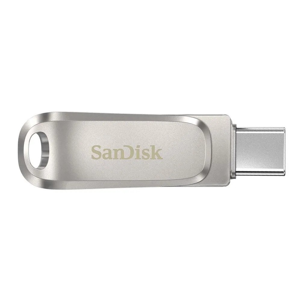 Флеш-накопитель SanDisk Ultra Dual Drive Luxe (128 ГБ, серебристый)